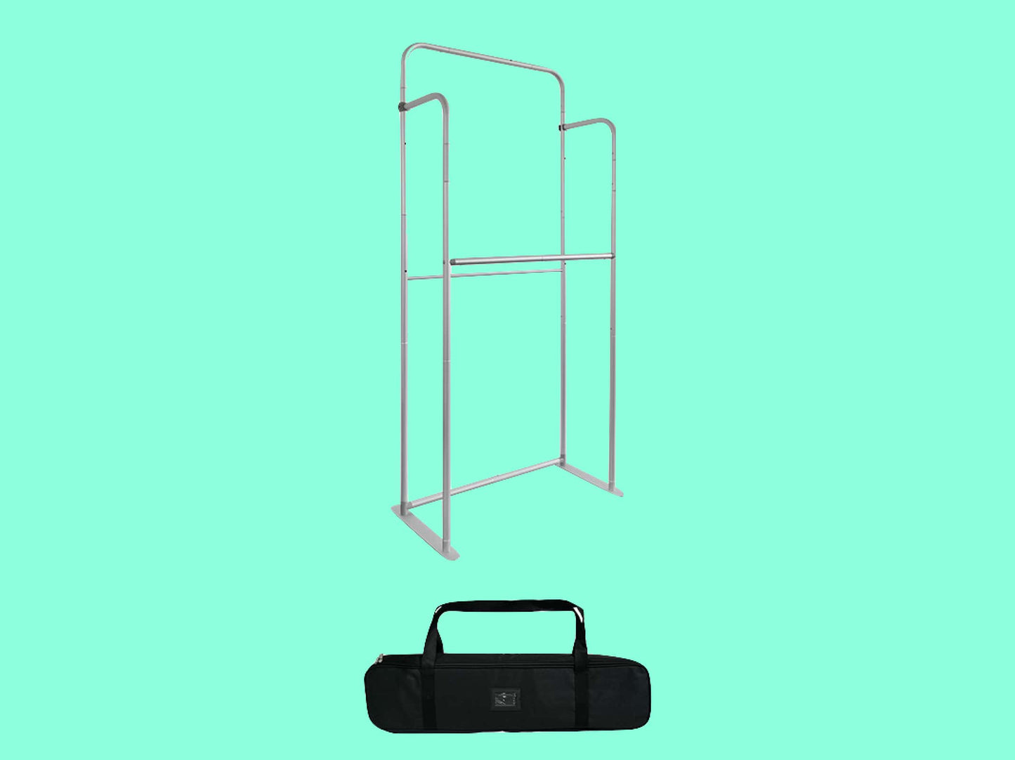 Tension Fabric Stand With Hanging Rail Frame Structure