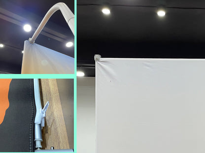 Tension Fabric Stand With Hanging Rail Specs