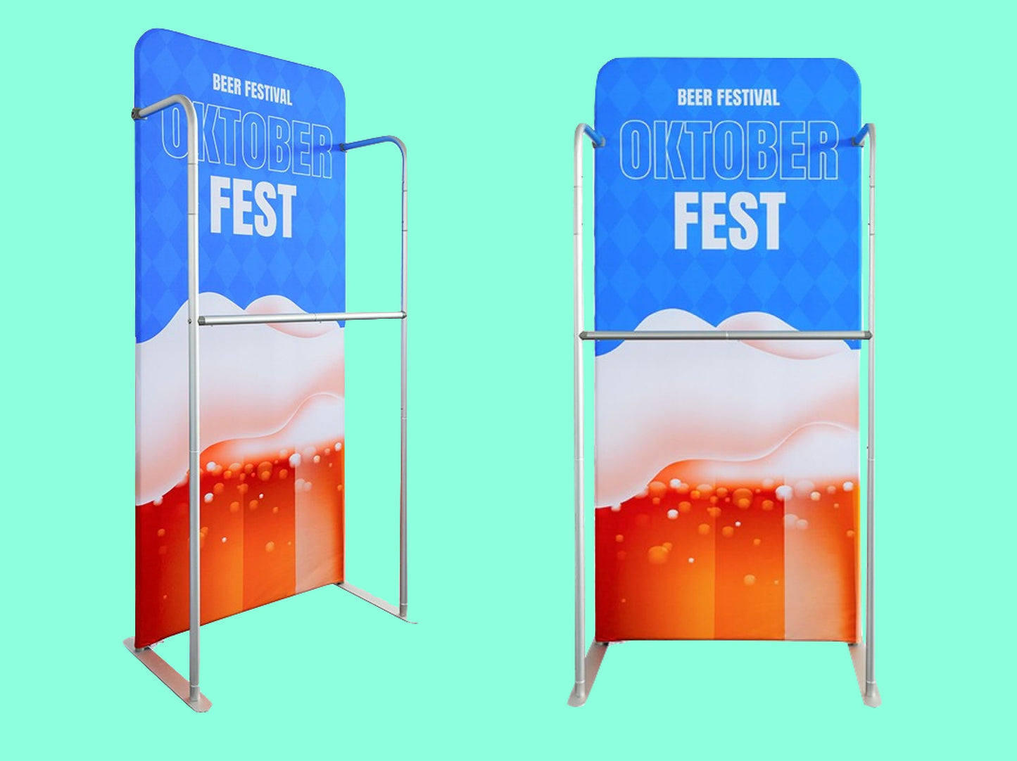 Tension Fabric Stand With Hanging Rail for Events