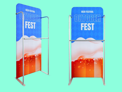 Tension Fabric Stand With Hanging Rail for Events