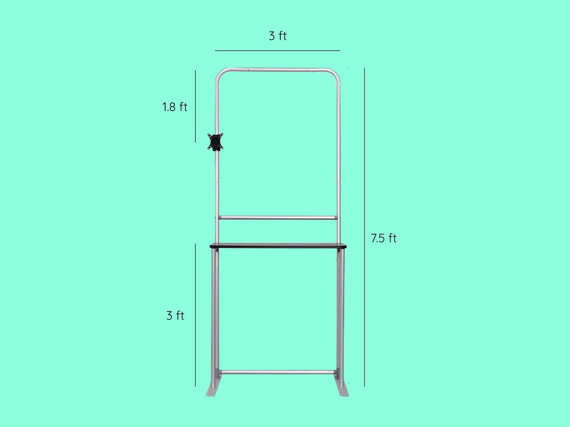 Tension Fabric Stand With LCD Board Dimensions