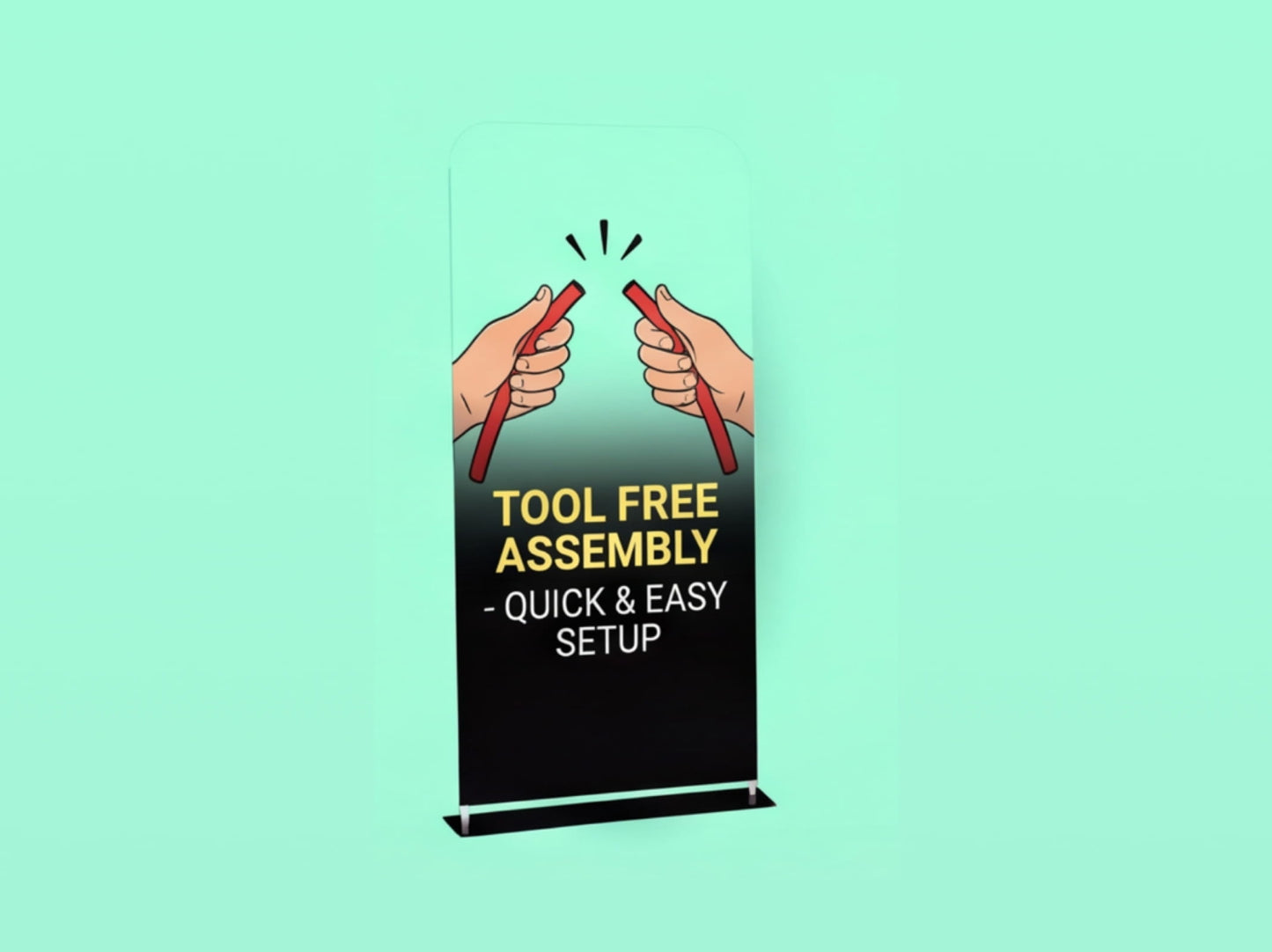 Tool Free Assembly EZ Extend Tension Fabric Display