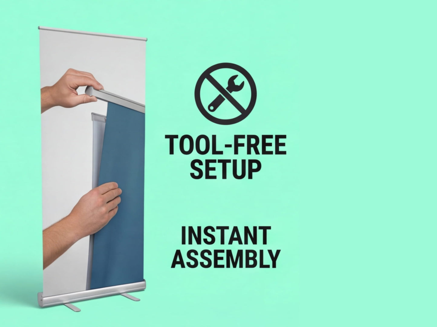 Tool free Custom Retractable Banner