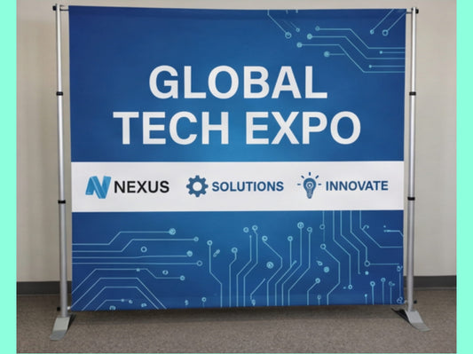 Trade Shows Step and Repeat Banner Adjustable Stand