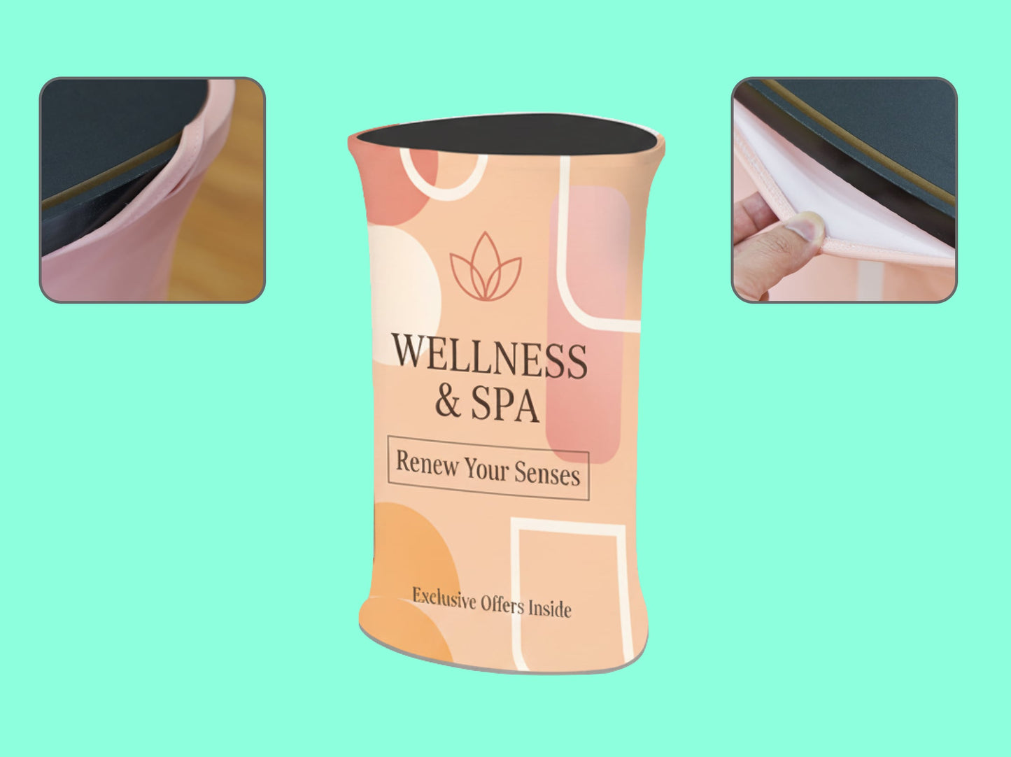 Triangle Popup Counter Fabric Details