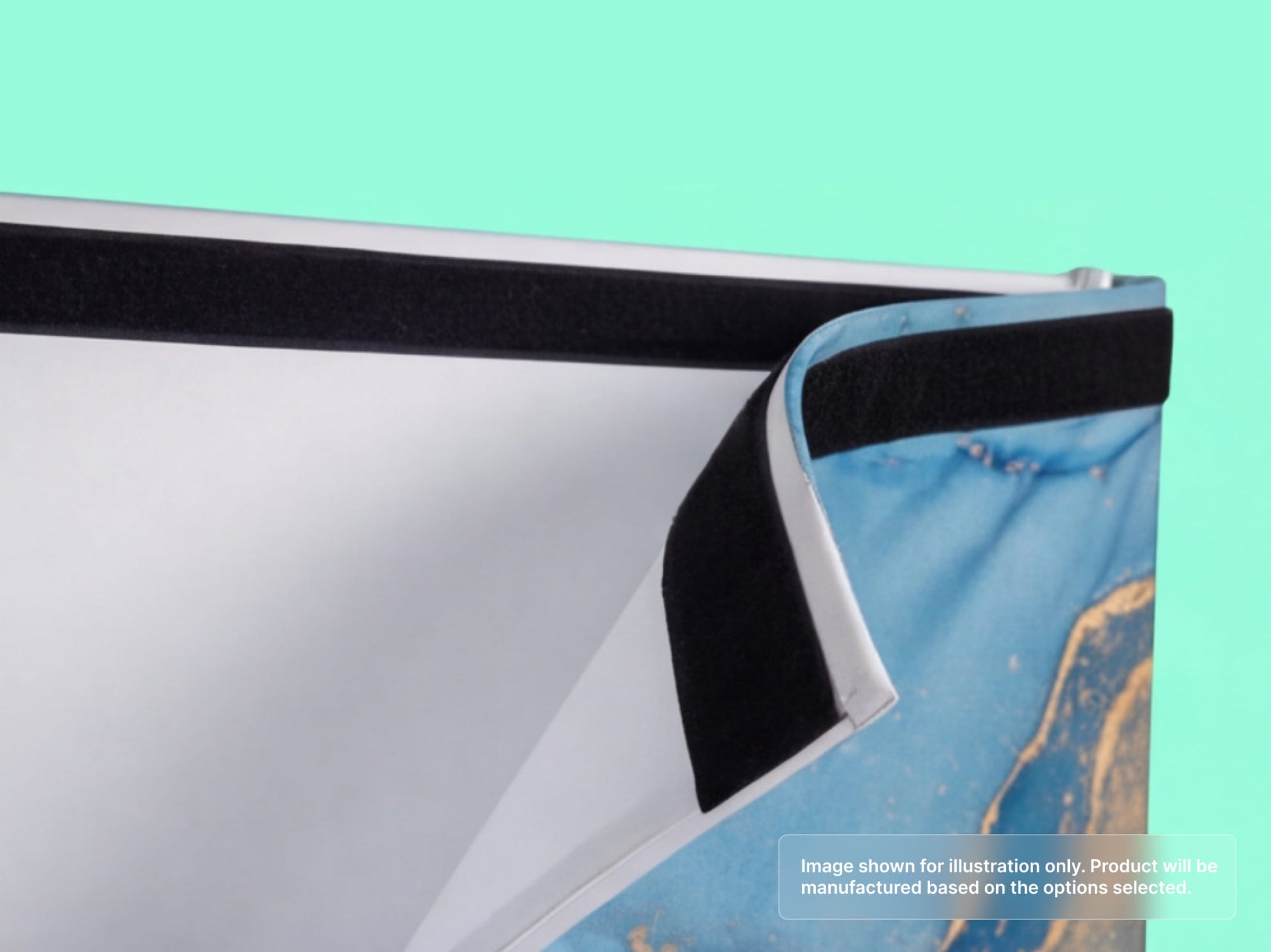 Velcro Attached Fabric Curved Pop Up Display