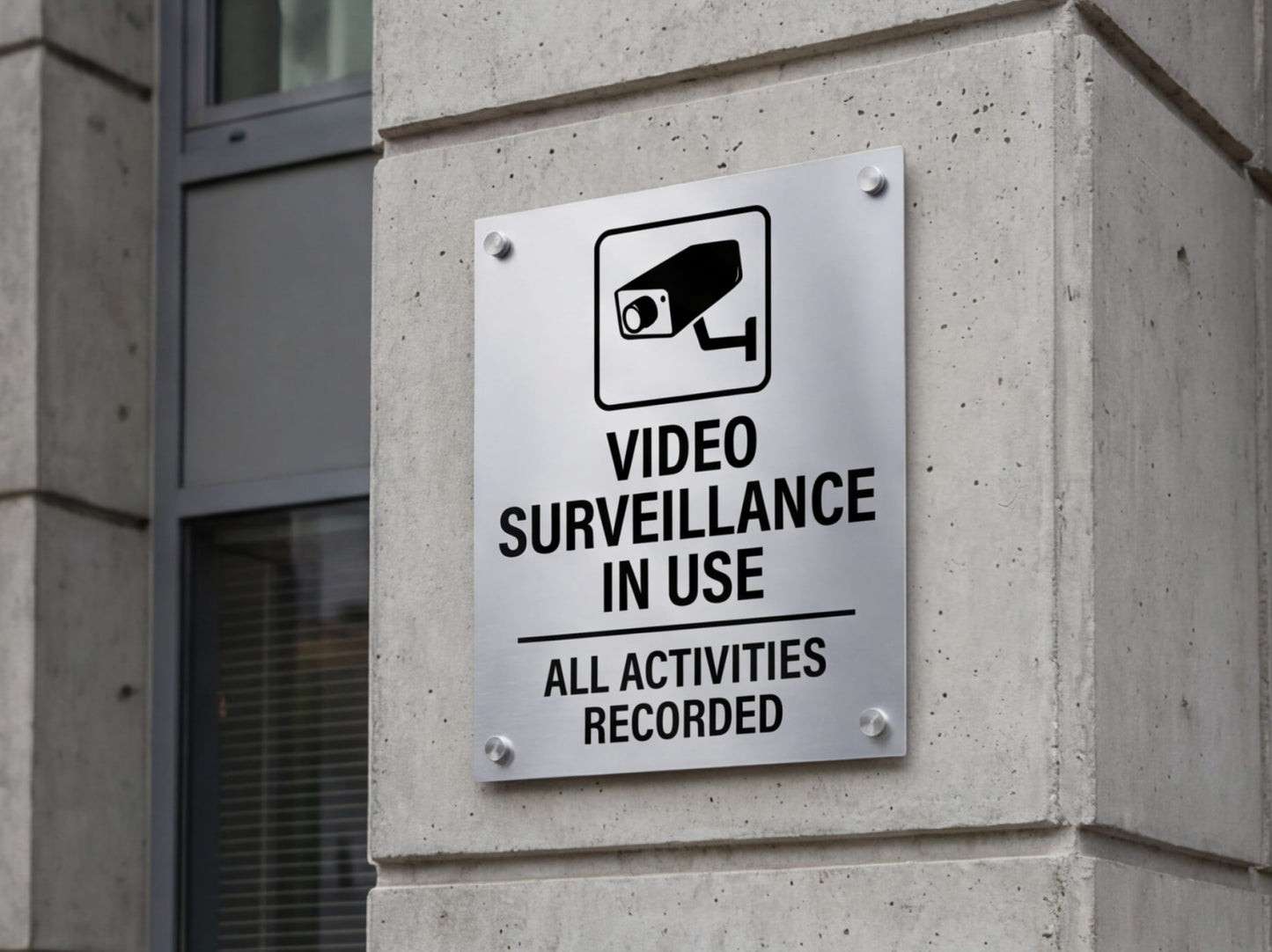 Video Surveillance Custom Aluminum Signs