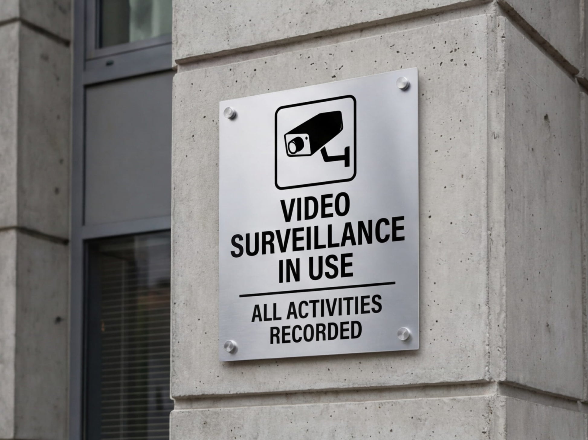 Video Surveillance Custom Aluminum Signs