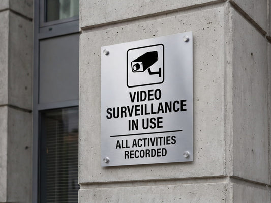 Video Surveillance Custom Aluminum Signs