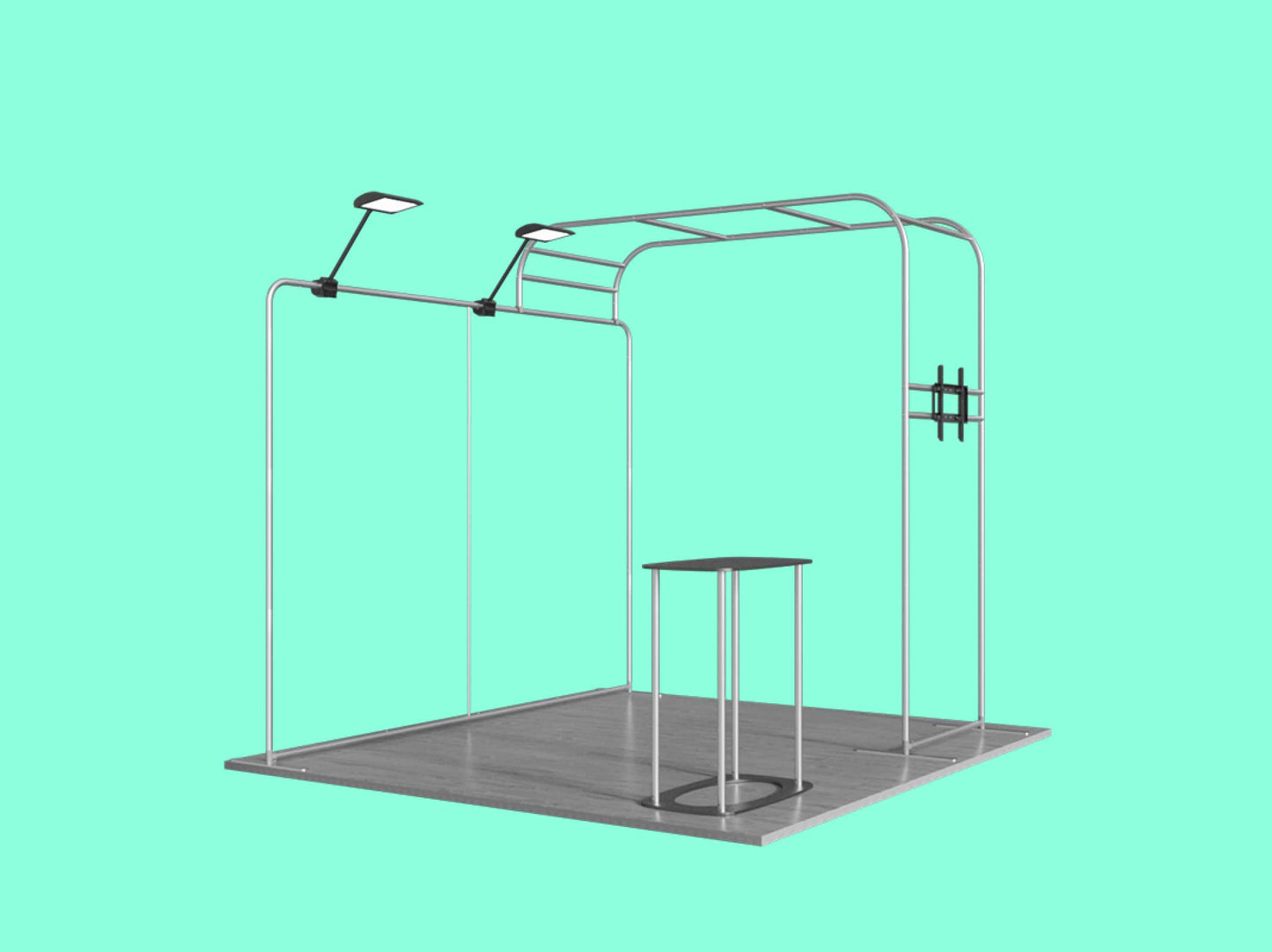 Wallfall Display Deck Booth - 10x10 Structure