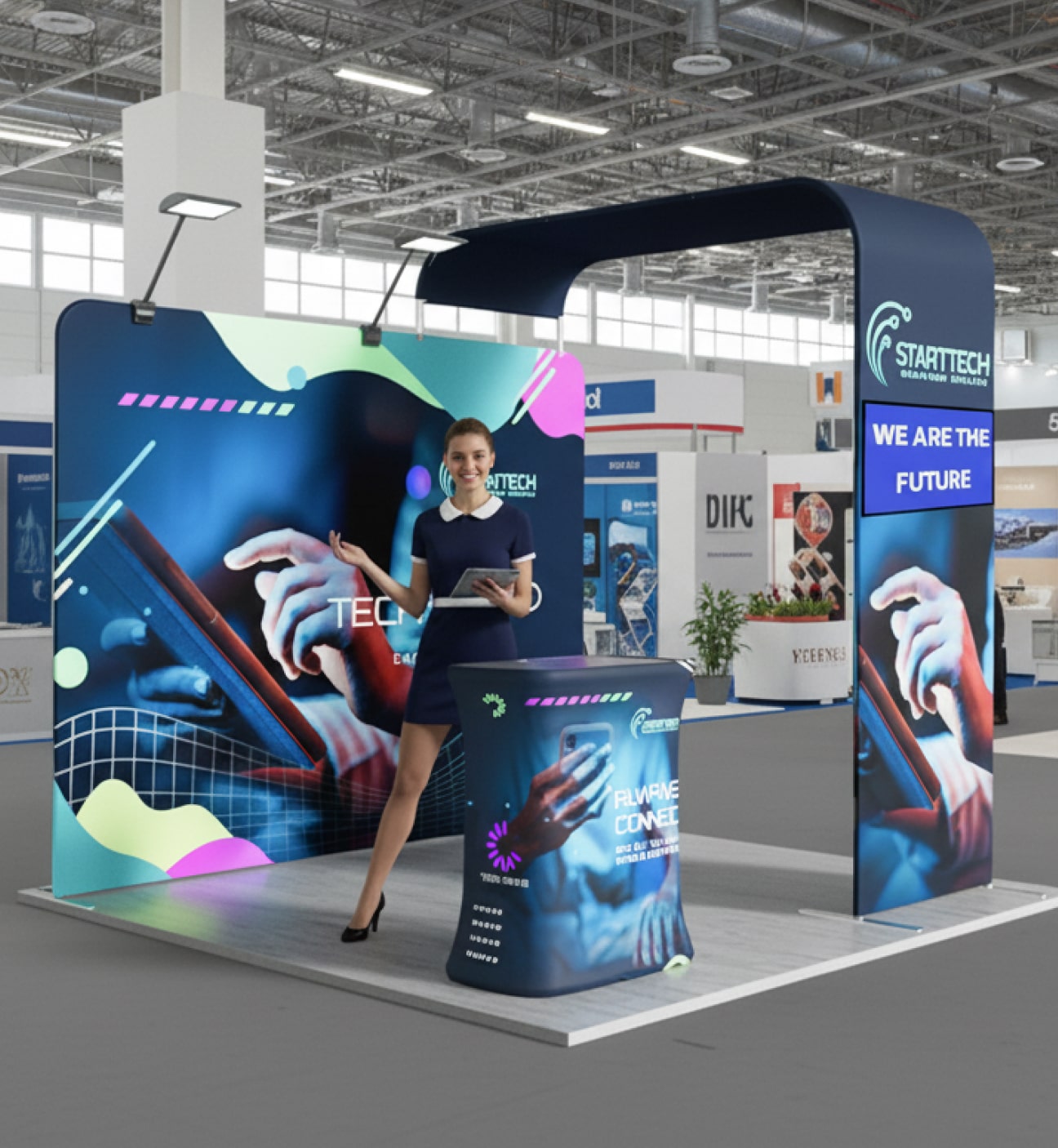 Wallfall Display Deck Booth Photo