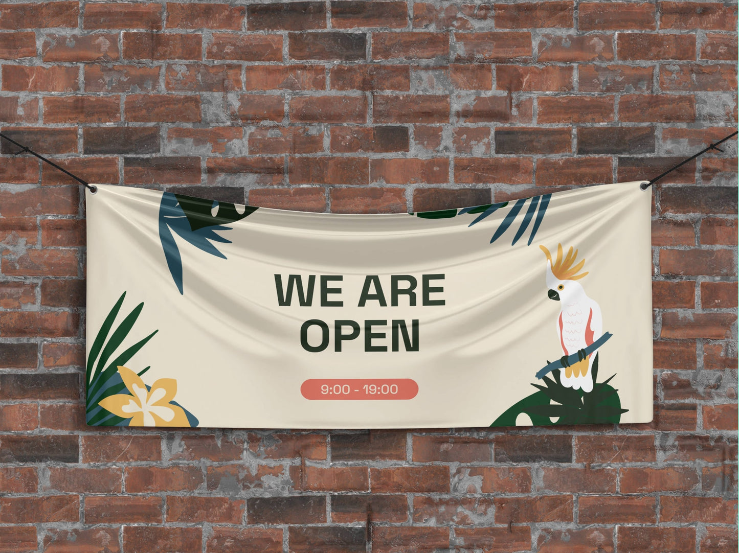 We are Open Outdoor Banner