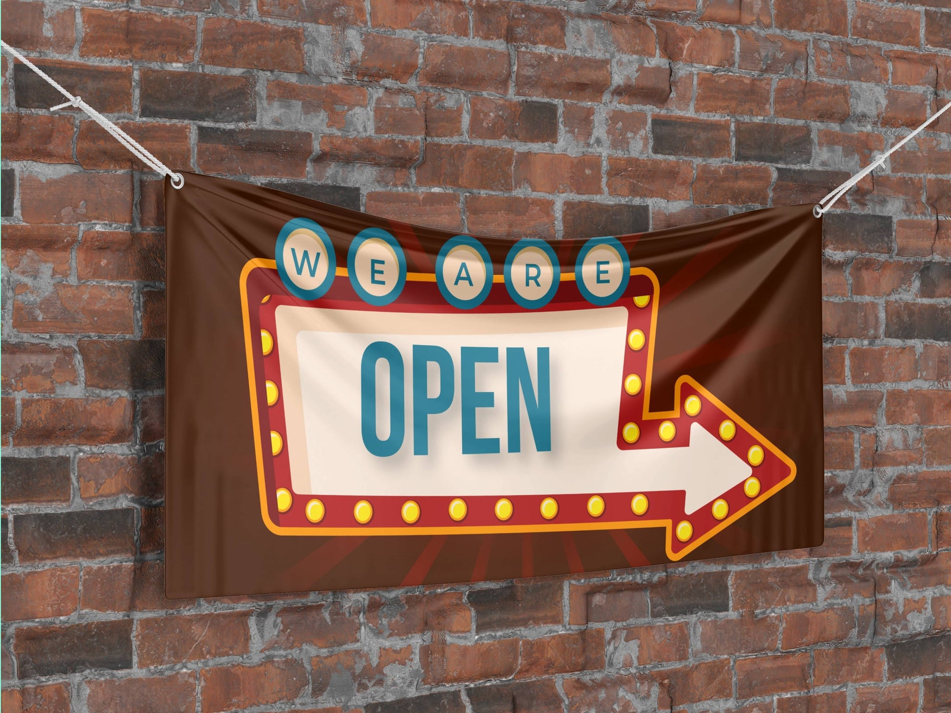 We are Open Sign Banner