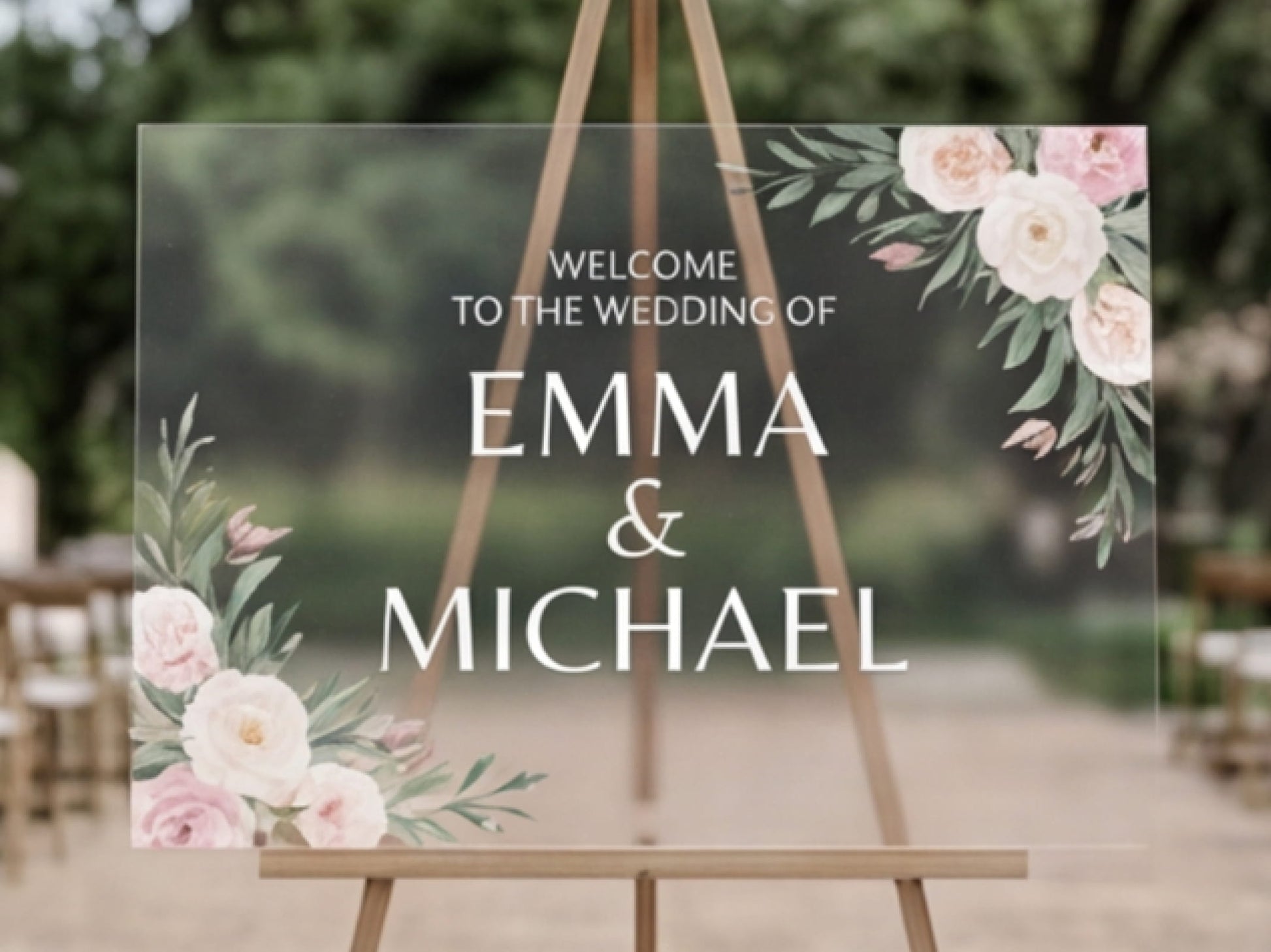 Wedding Welcome Sign Custom Acrylic Signs
