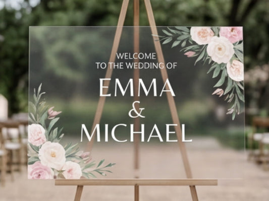 Wedding Welcome Sign Custom Acrylic Signs