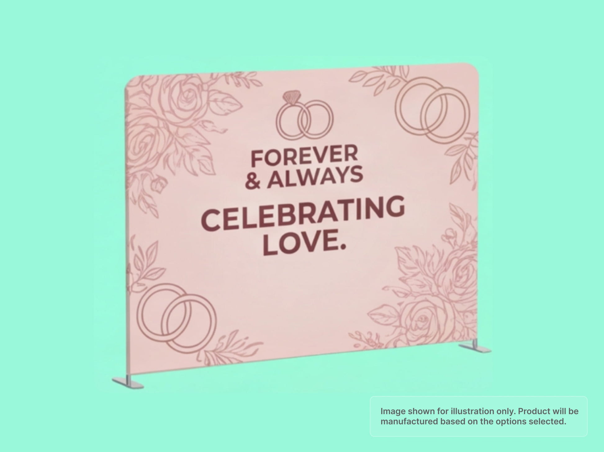 Straight Pillow Case Tension Fabric Backdrop for Weddings