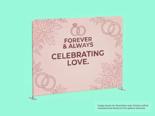 Straight Pillow Case Tension Fabric Backdrop for Weddings