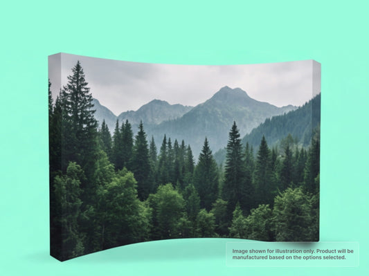 Wrinkle Resistant Fabric Curved Pop Up Display