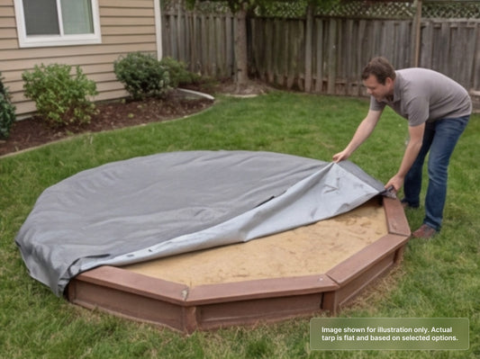 Round Heavy Duty Vinyl Tarp for Home Improvement