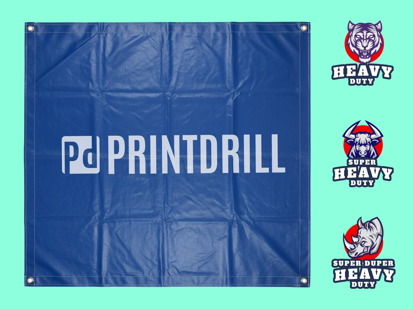Printed Heavy Duty Vinyl Tarp with Company Logo